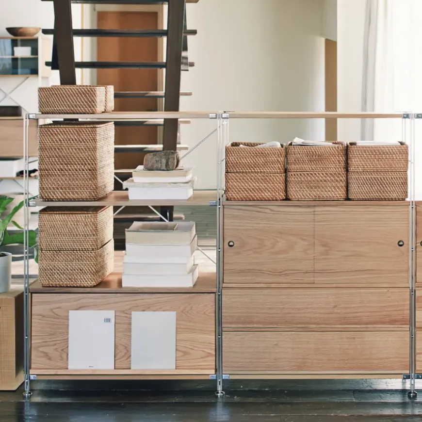 SUS Shelving Unit - Oak - Wide - Medium