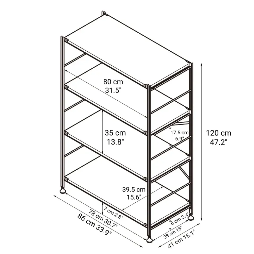 SUS Shelving Unit - Oak - Wide - Medium