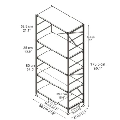 SUS Shelving Unit - Oak - Wide - Large