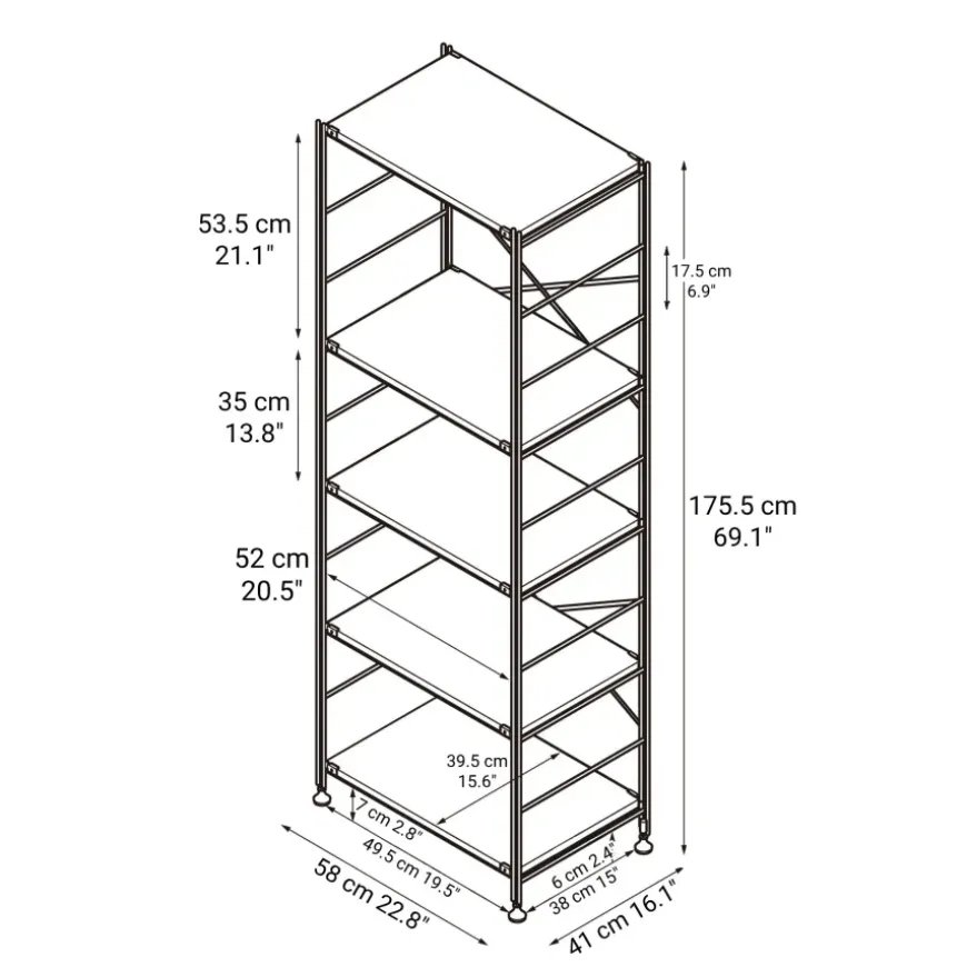 SUS Shelving Unit - Stainless Steel - Regular - Large