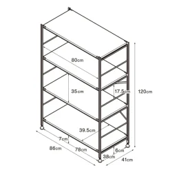 SUS Shelving Unit - Stainless Steel - Wide - Medium