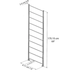 SUS Shelving Unit Additional Frame - Stainless Steel / Oak - Large