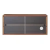 SUS Shelving Unit Box with Glass Door - Walnut
