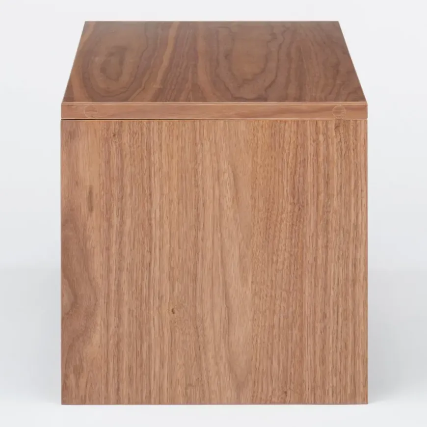 SUS Shelving Unit Box with Glass Door - Walnut