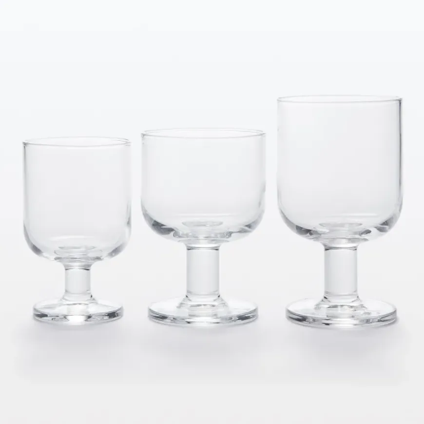 Tempered Glass Stemmed Glass - Medium