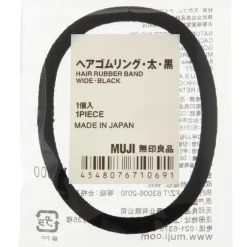 Thick Rubber Hair Band Black (1 pc)