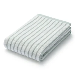 Twin Pile Reversible Stripe Bath Towel