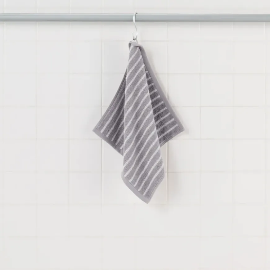 Twin Pile Reversible Stripe Hand Towel