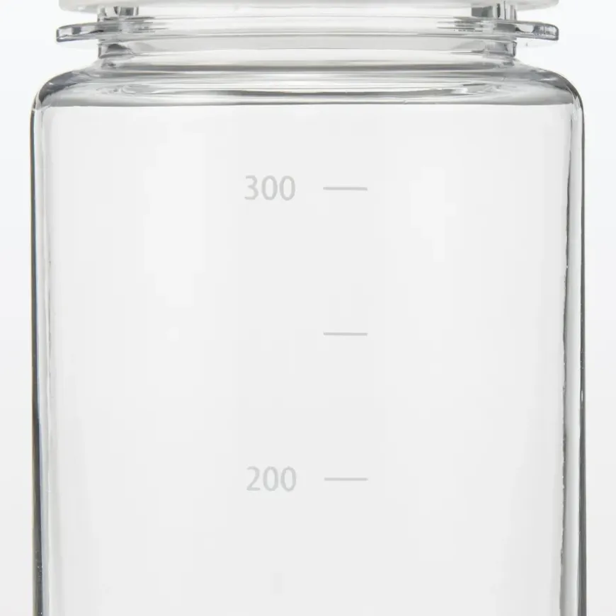 Water Bottle with Measurements 11.8 fl oz - White