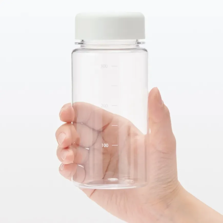 Water Bottle with Measurements 11.8 fl oz - White