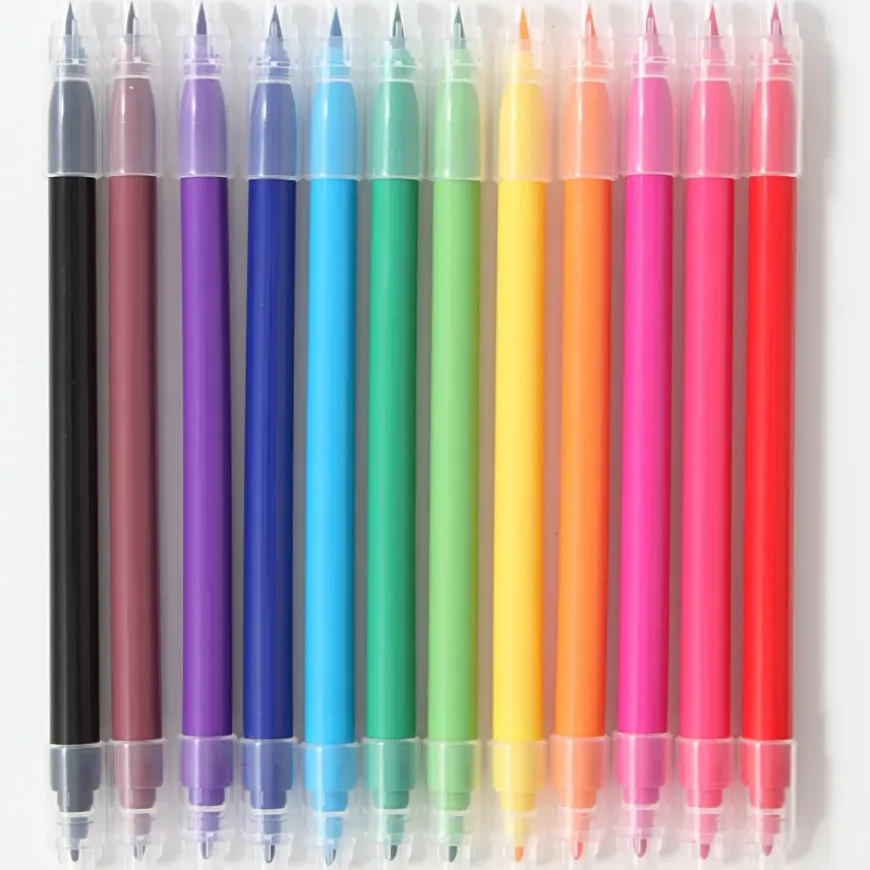 Water Ink Double Ended Pen 10 Pieces Set