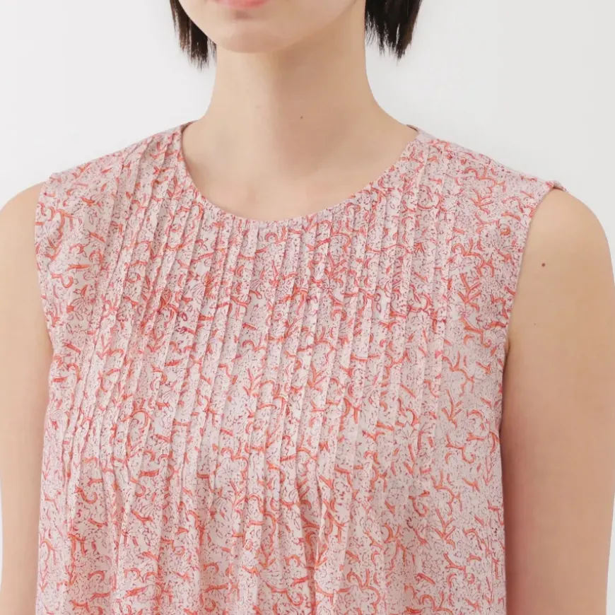 Women's Block Print Sleeveless Blouse