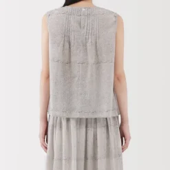 Women's Block Print Sleeveless Blouse