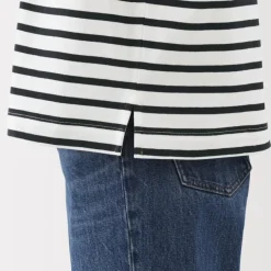 Women's Boat Neck Short Sleeve Striped T-Shirt