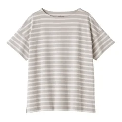Women's Boat Neck Short Sleeve Striped T-Shirt