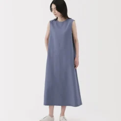 Women's Breathable Seersucker Sleeveless Dress