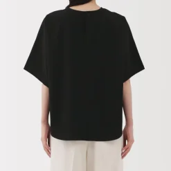 Women's Breathable Seersucker Short Sleeve Blouse