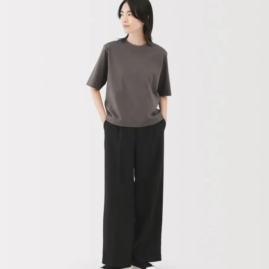Women's Cool Touch Crew Neck Wide Short Sleeve T-Shirt