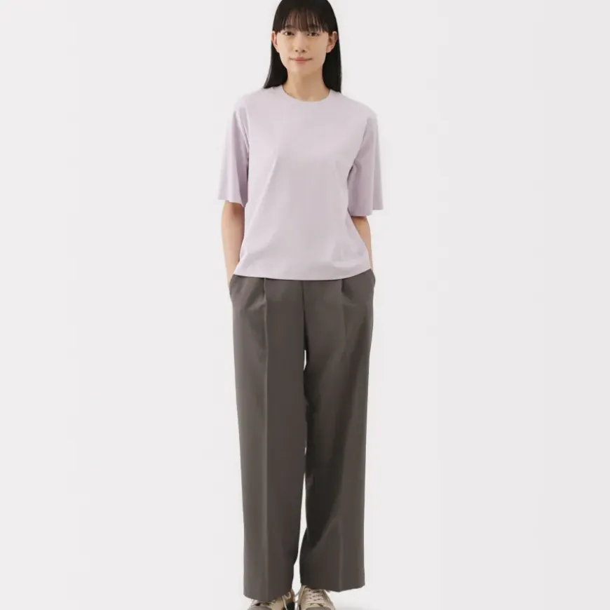 Women's Cool Touch Crew Neck Wide Short Sleeve T-Shirt