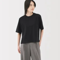Women's Cool Touch Crew Neck Wide Short Sleeve T-Shirt