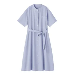Women's Cool Touch Short Sleeve Striped Shirt Dress