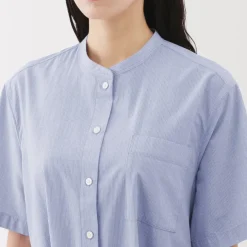 Women's Cool Touch Short Sleeve Striped Shirt Dress