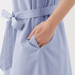 Women's Cool Touch Short Sleeve Striped Shirt Dress