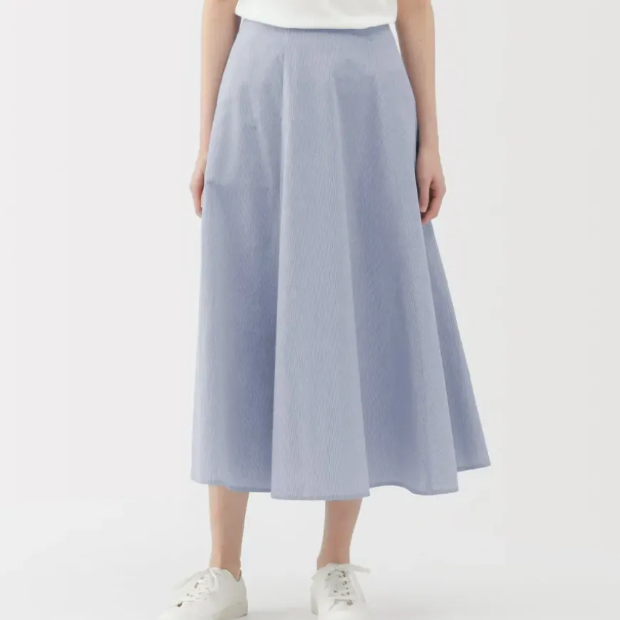 Women's Cool Touch Striped Flared Skirt