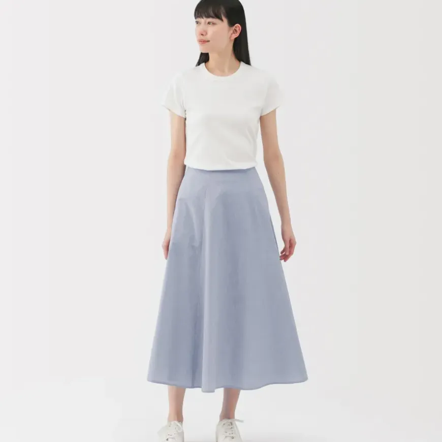 Women's Cool Touch Striped Flared Skirt