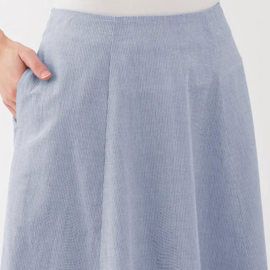 Women's Cool Touch Striped Flared Skirt