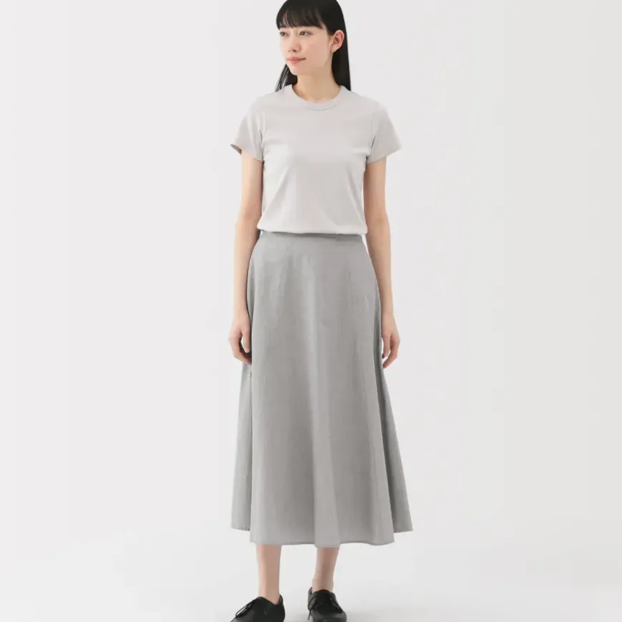 Women's Cool Touch Striped Flared Skirt