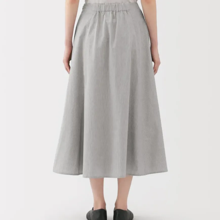 Women's Cool Touch Striped Flared Skirt