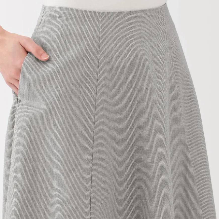 Women's Cool Touch Striped Flared Skirt