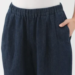 Women's Cotton Linen Denim Easy Wide Pants
