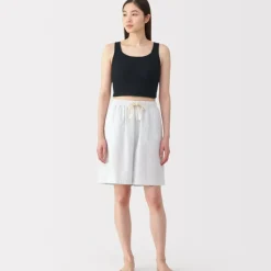 Women's Cotton Stretch Ribbed Cropped Bra Tank Top