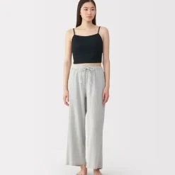 Women's Cotton Stretch Ribbed Cropped Bra Camisole