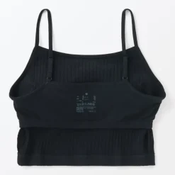 Women's Cotton Stretch Ribbed Cropped Bra Camisole