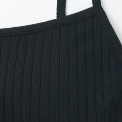 Women's Cotton Stretch Ribbed Cropped Bra Camisole