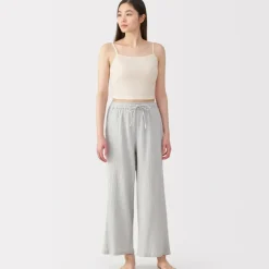 Women's Cotton Stretch Ribbed Cropped Bra Camisole