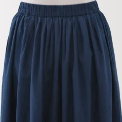 Women's Cotton Voile Gather Maxi-Skirt