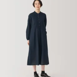 Women's Cotton Voile Long Sleeve Dress