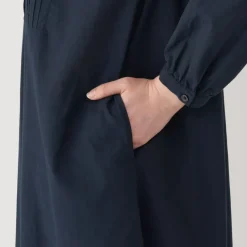 Women's Cotton Voile Long Sleeve Dress