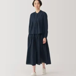 Women's Cotton Voile Long Sleeve Blouse