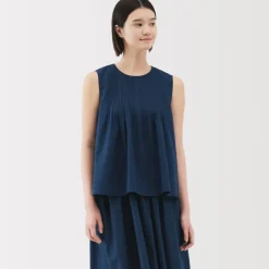 Women's Cotton Voile Sleeveless Blouse