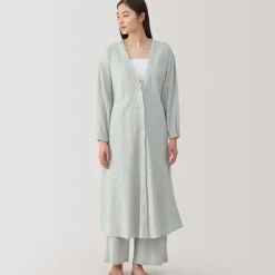 Women's Crepe Gauze Long Cardigan
