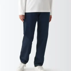 Women's Denim Regular Pants - Dark Navy (L 31inch / 79cm)