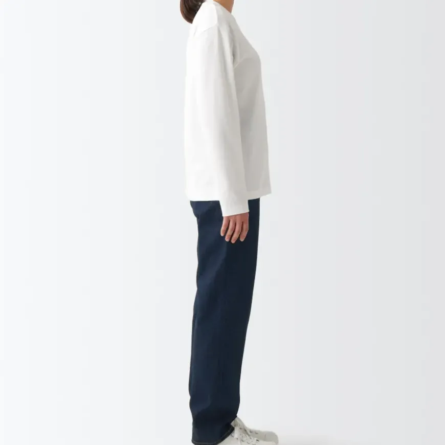 Women's Denim Regular Pants - Dark Navy (L 31inch / 79cm)