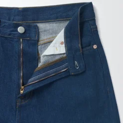 Women's Denim Regular Pants Blue (L 30inch / 77cm)