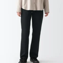 Women's Denim Regular Pants Black (L 30inch / 77cm)