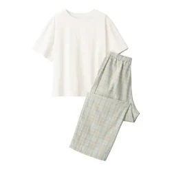 Women's Double Gauze Short Sleeve Loungewear Set